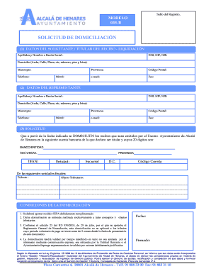 Solicitud de Domiciliación