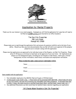 Rental Property Application Form