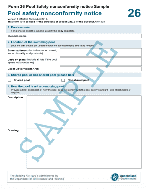 Queensland Pool Safety Nonconformity Notice
