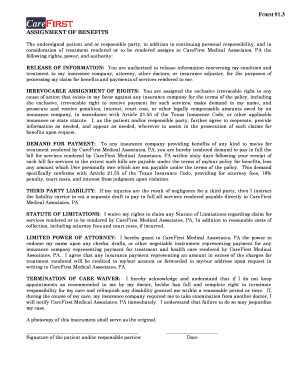 CareFirst Assignment of Benefits