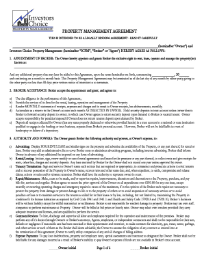 Property Management Agreement