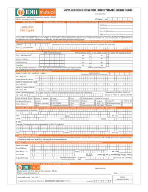 IDBI Dynamic Bond Fund Application Form
