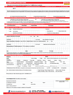 Common Application Form for Mutual Funds