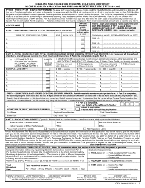 Child Care Income Eligibility Application