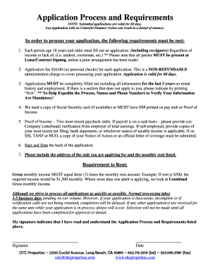 Rental Application Form