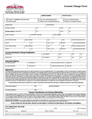 Account Change Form