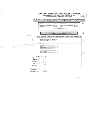 Gallup Poll Survey Form