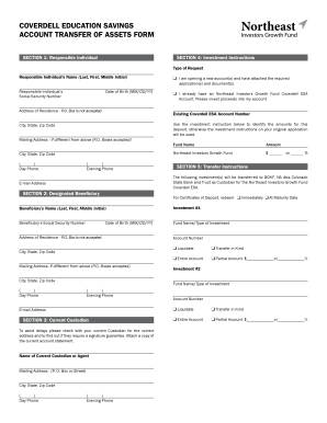 Coverdell ESA Account Transfer Form