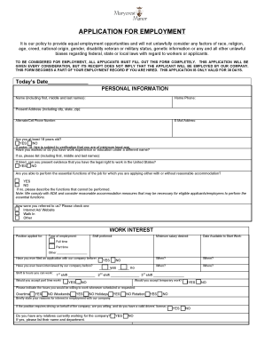 Employment application form - Application for Employment - word doc 2014 revision 4doc