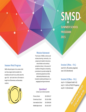 Summer School Program Application