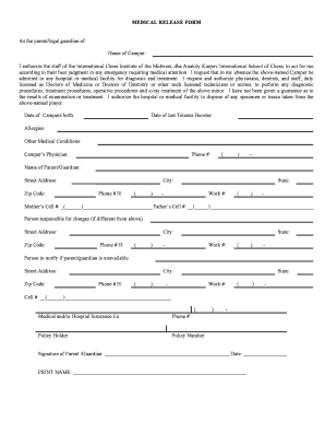 Medical Release Form