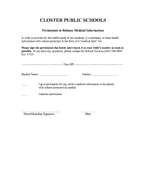 Permission to Release Medical Information