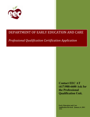 Massachusetts Professional Qualification Certification Application