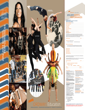 School Performance Ticket Order Form
