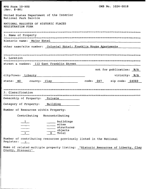 National Register of Historic Places Registration Form