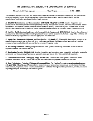 WIC Certification Eligibility Form