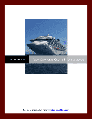 printable travel packing checklist pdf edit fill out download what to pack for a cruise checklist pdf
