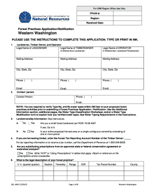 Forest Practices Application/Notification