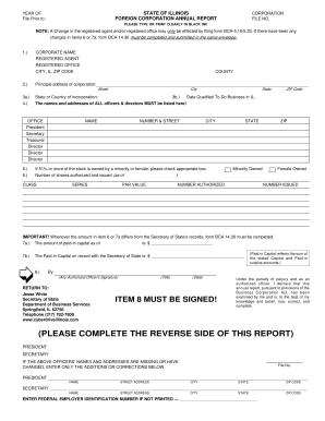 Illinois Foreign Corporation Annual Report