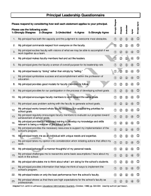 Principal Leadership Questionnaire