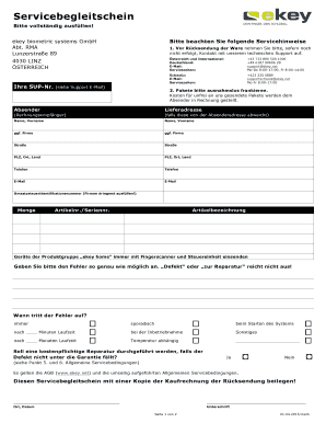 Servicebegleitschein