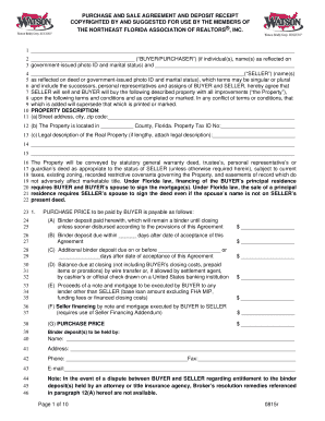 Florida Purchase and Sale Agreement