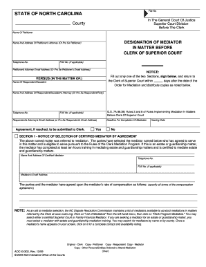 Designation of Mediator