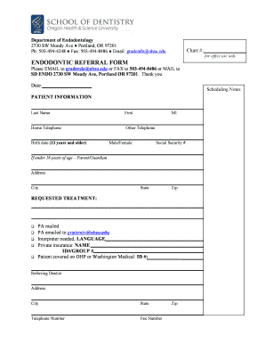 Endodontic Referral Form