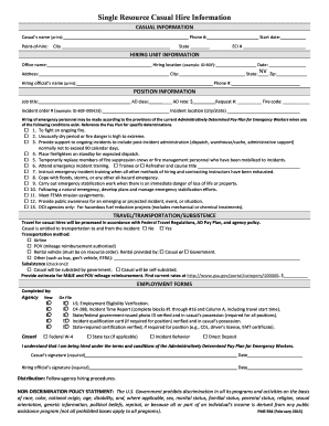 Casual Hire Information Form
