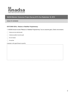 NADSA Member Outcomes Project Survey 2015