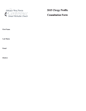 2015 Clergy Profile Consultation Form