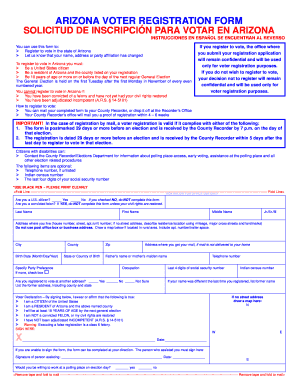 Arizona Voter Registration Form