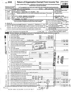 Form 990 2001