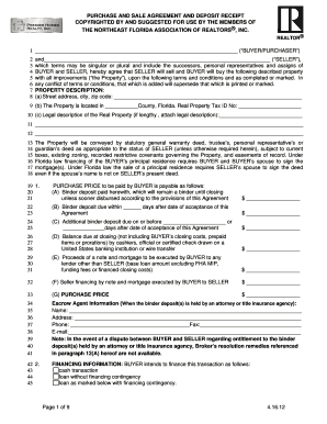 Florida Purchase and Sale Agreement