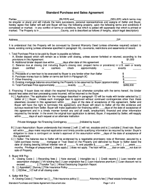 Standard Purchase and Sales Agreement