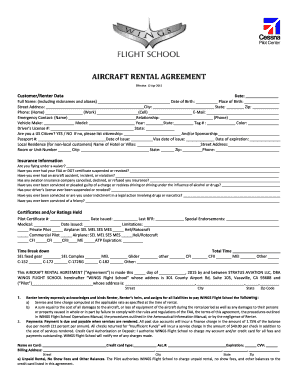 Aircraft Rental Agreement