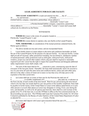 Daycare Facility Lease Agreement