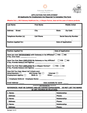 Employment Application Form