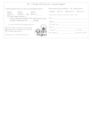 The Autism Project Donation Form