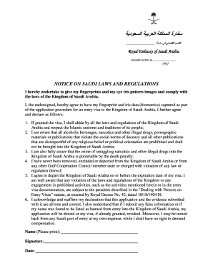 Saudi Arabia Visa Application Form