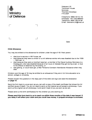 UK Child Allowance Claim Form
