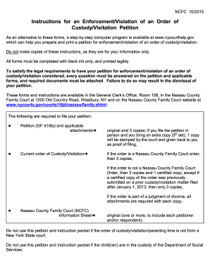 Custody/Visitation Enforcement Petition