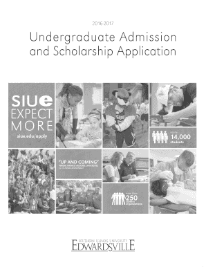 SIUE Undergraduate Admission and Scholarship Application
