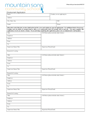 Employment Application
