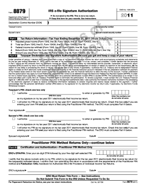 IRS Form 8879 Signature Authorization