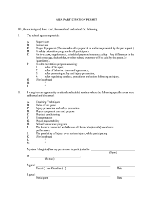 AISA Participation Permit