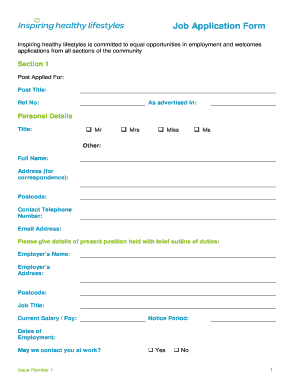 Job Application Form