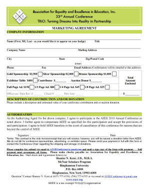 AEEE Sponsor Form 10409 - aeee