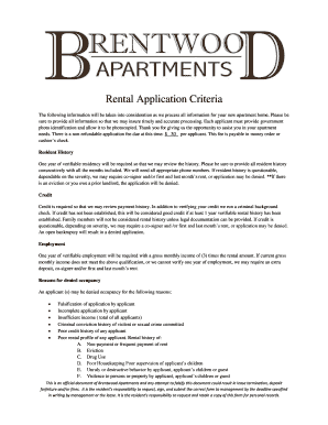 Rental Application Form