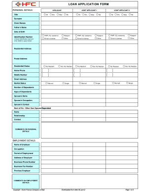 Fiji Loan Application Form